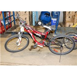 POLICE SEIZURE SUPERCYCLE JS014 RED AND WHITE BIKE