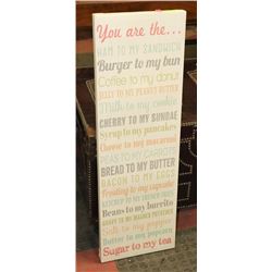 SHOWHOME CANVAS QUOTE WALL ART, 11.5"X36"