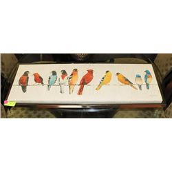 FRAMED SHOWHOME BIRD CANVAS WALL ART 38"X14"