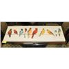 Image 1 : FRAMED SHOWHOME BIRD CANVAS WALL ART 38"X14"