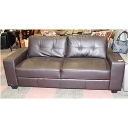DARK GREY LEATHERETTE LOVE SEAT
