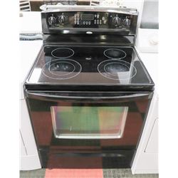 WHIRLPOOL BLACK STOVE W 30" L 25" H 36"