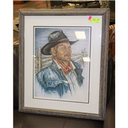 JUDI WILD NUMBERED 12/350 COWBOY PRINT "WILD ONE"
