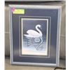 Image 1 : FRAMED AND SIGNED SUE COLEMAN PRINT- THE SWAN