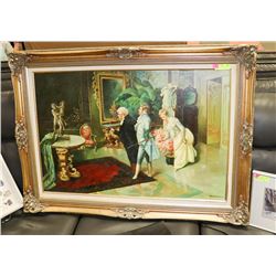 LARGE VINTAGE OIL ON CANVAS 32" X 44"