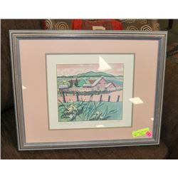 "UN BEAU P'TIT COUPLE"  PRINT FRAMED 17"X21