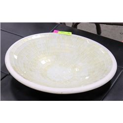 CREAM COLORED MOSAIC CENTER PIECE