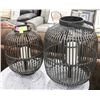 Image 1 : SET OF TWO LANTERN STYLE CANDLE HOLDERS