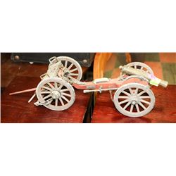 2PC OLD FASHIONED CANNON AND CART SET