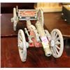 Image 2 : 2PC OLD FASHIONED CANNON AND CART SET