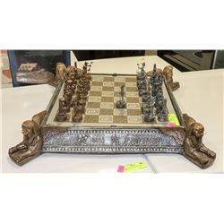COMPLETE LARGE EGYPTIAN CHESS SET