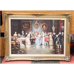 LARGE VINTAGE OIL ON CANVAS 32" X 44"