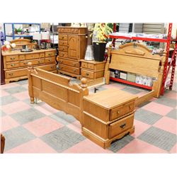 9PC WOOD QUEEN SIZE BEDROOM SET