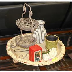 SHOWHOME TRAY WITH ASSORTED DECOR