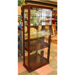 CHINA CABINET 6 X 30" W X 15" D, WITH GLASS DOORS