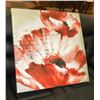 Image 1 : RED AND WHITE SHOWHOME CANVAS FLORAL WALL ART
