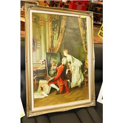 LARGE VINTAGE OIL ON CANVAS 29" X 41"