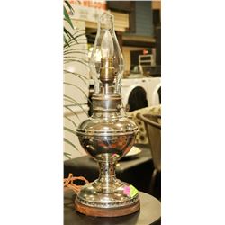 OLD COAL OIL LAMP CONVERTED TO ELECTRIC