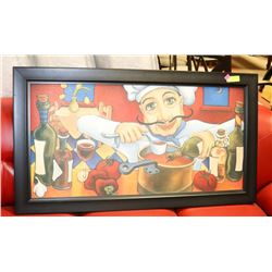 CHEF MARCELLO BY WILL RAFUSE GICLEE STYLE FRAMED