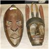 Image 1 : PAIR OF WOODEN MASKS