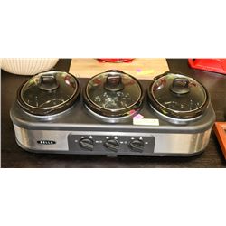 UNUSED BELLA 3 SECTION SLOW COOKER