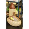 Image 1 : LOT OF 2 CERAMIC FLOWER VASES