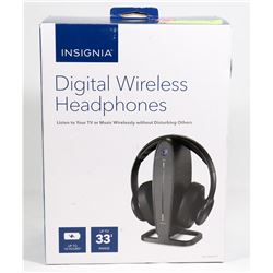 NEW INSIGNIA WIRELESS TV HEADSET 33' RANGE