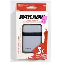 NEW RAYOVAC 6000 MAH POWER BANK