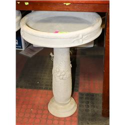 CONCRETE 2 PIECE BIRD BATH 16" X 23"