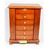Image 3 : WOOD JEWELLERY BOX WITH CONTENTS