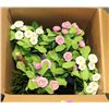 Image 1 : BOX OF ARTIFICIAL FLOWERS AND MORE
