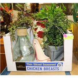 BOX OF ASSORTED ARTIFICIAL FLOWERS