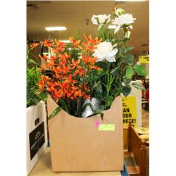 BOX OF ASSORTED ARTIFICIAL FLOWERS