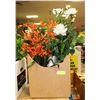 Image 1 : BOX OF ASSORTED ARTIFICIAL FLOWERS