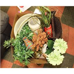 FLAT OF ASSORTED ARTIFICIAL FLOWERS