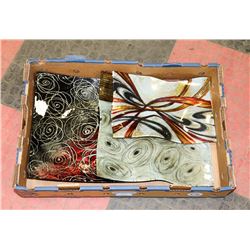 FLAT OF ASSORTED DECORATIVE SHOWHOME PLATTERS