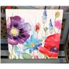 Image 1 : CANVAS FLORAL WALL ART 20" X 20"