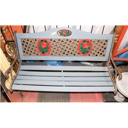 CAST IRON AND WOOD PARK BENCH - 50"LX34"HX28"W