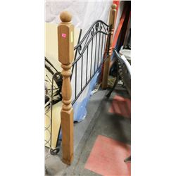 WOOD AND METAL QUEEN HEADBOARD