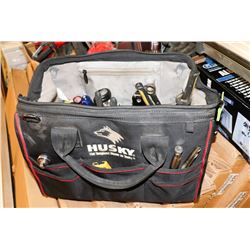 HUSKY TOOL BAG FULL OF TOOLS