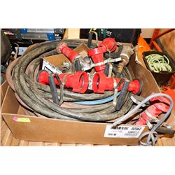 BOX OF WATER HOSE/FITTINGS/NOZZLES