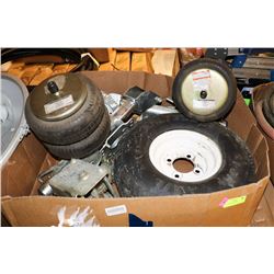 BOX OF TRAILER PARTS