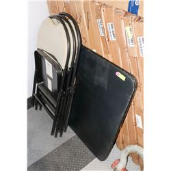 CARD TABLE W/3 CHAIRS