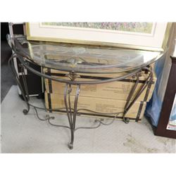 GLASS TOP HALLWAY TABLE