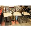 Image 1 : LOT OF 3 SWIVEL BAR STOOLS 34" SEAT 45" BACK
