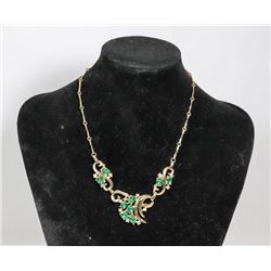 BRILLIANT CRYSTAL & STONE ESTATE NECKLACE