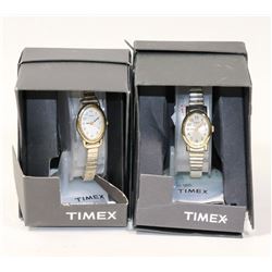 LOT OF 2 LADIES TIMEX WRISTWATCHES