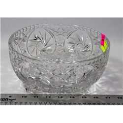 PIN WHEEL CRYSTAL FOOTED BOWL