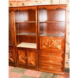 LOT OF 2 JAPANESE THEMED ARTWORK WALL UNITS