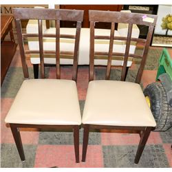 2 WOOD CHAIRS